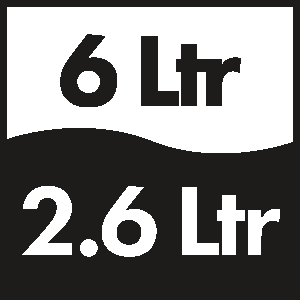 6 2.6L Dual Flush Volume