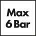 Maximum 6 Bar Operating Pressure