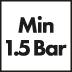 Minimum 1.5 Bar Operating Pressure